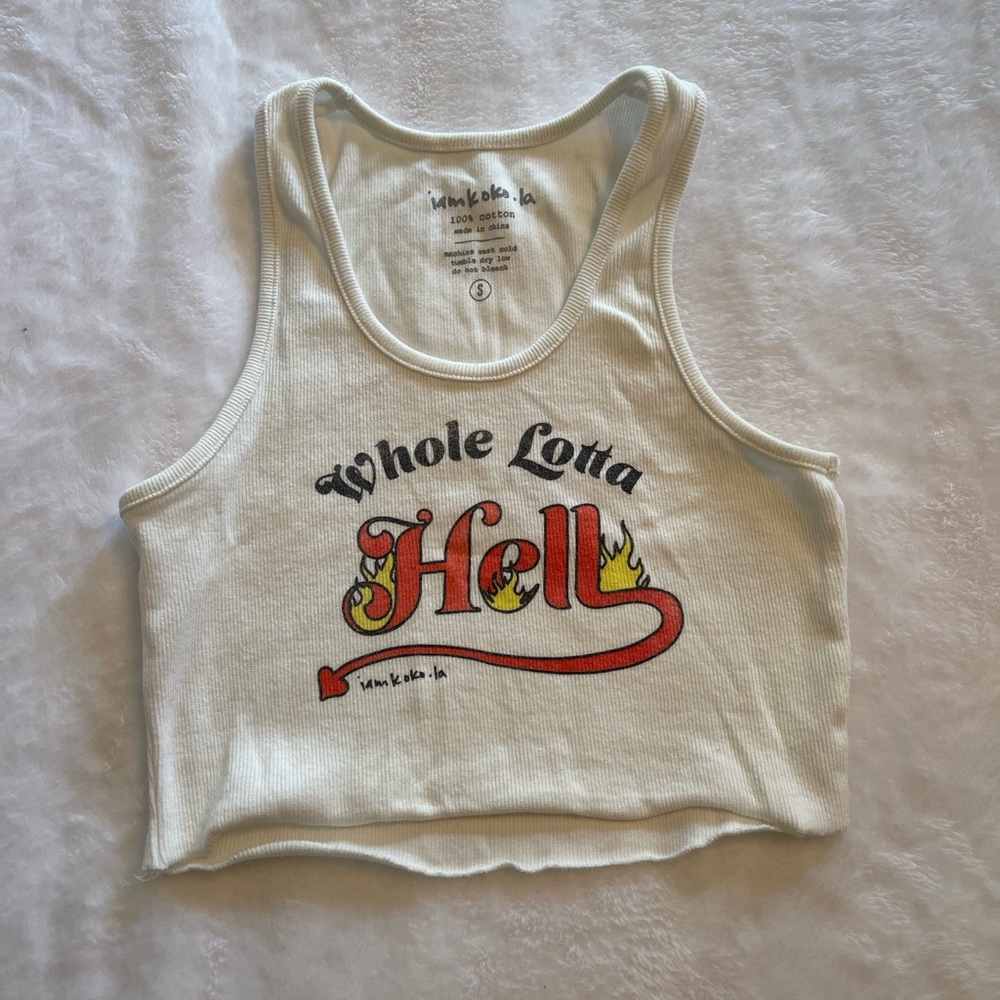 Graphic cropped tank